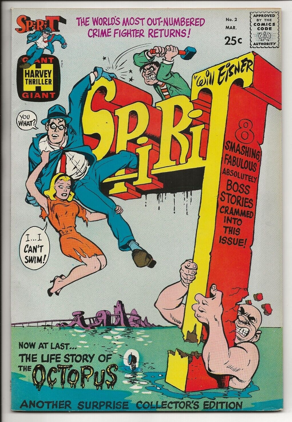 The Spirit #2 (Harvey Comics 1967) VF+ Will Eisner High Grade