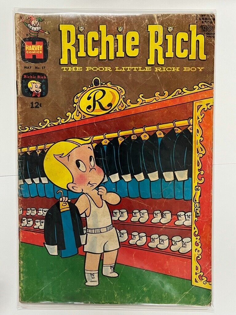Richie Rich #57 (May 1967, Harvey) 1967 Scarce | Combined Shipping B&B