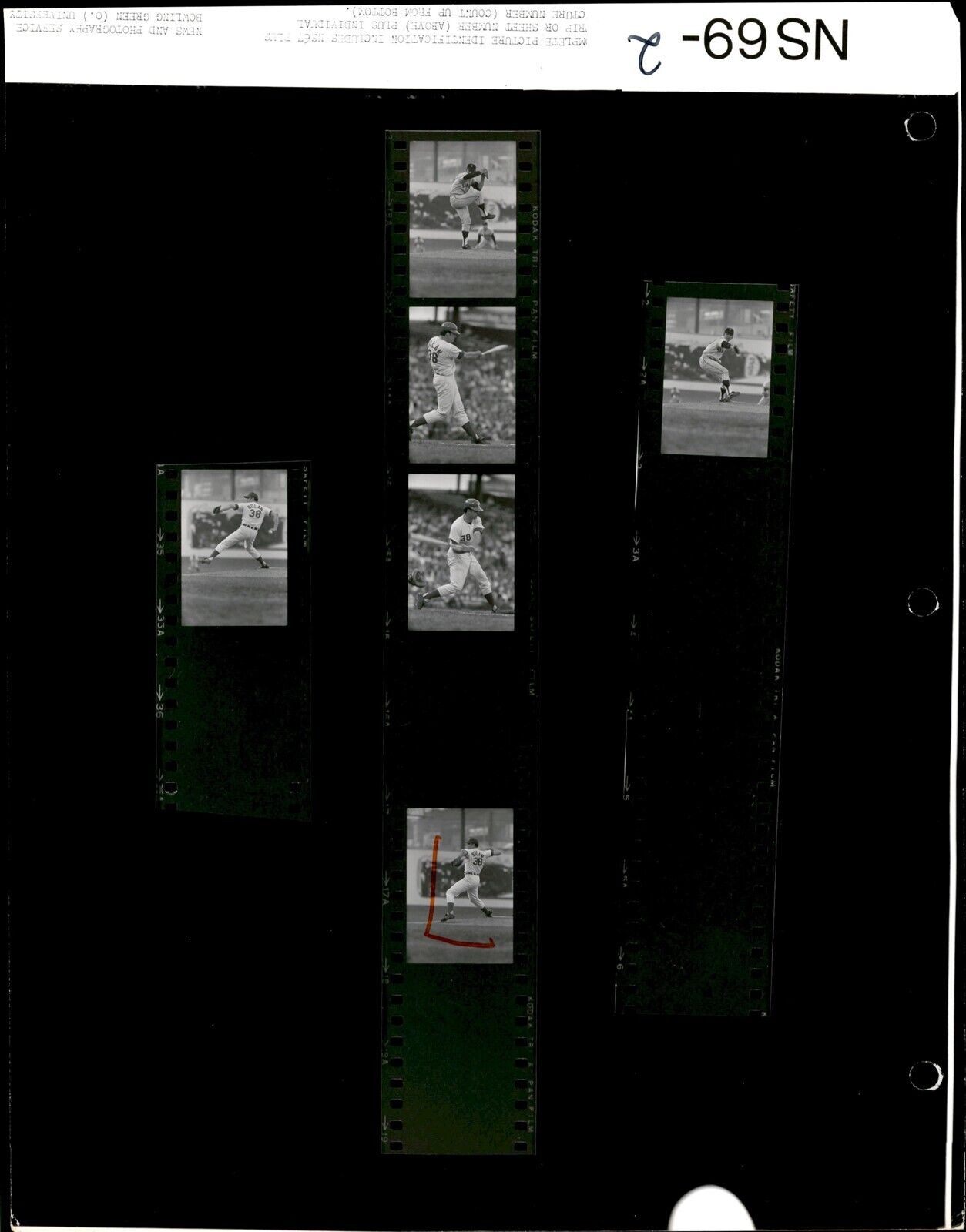 LD323 1970 Original Contact Sheet Photo GARY NOLAN CINCINNATI REDS v SF GIANTS