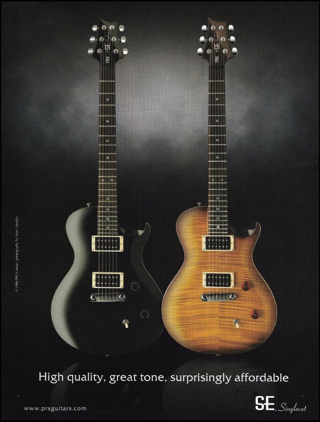 2006 PRS SE Singlecut Series guitar advertisement 8 x 11 original ad print
