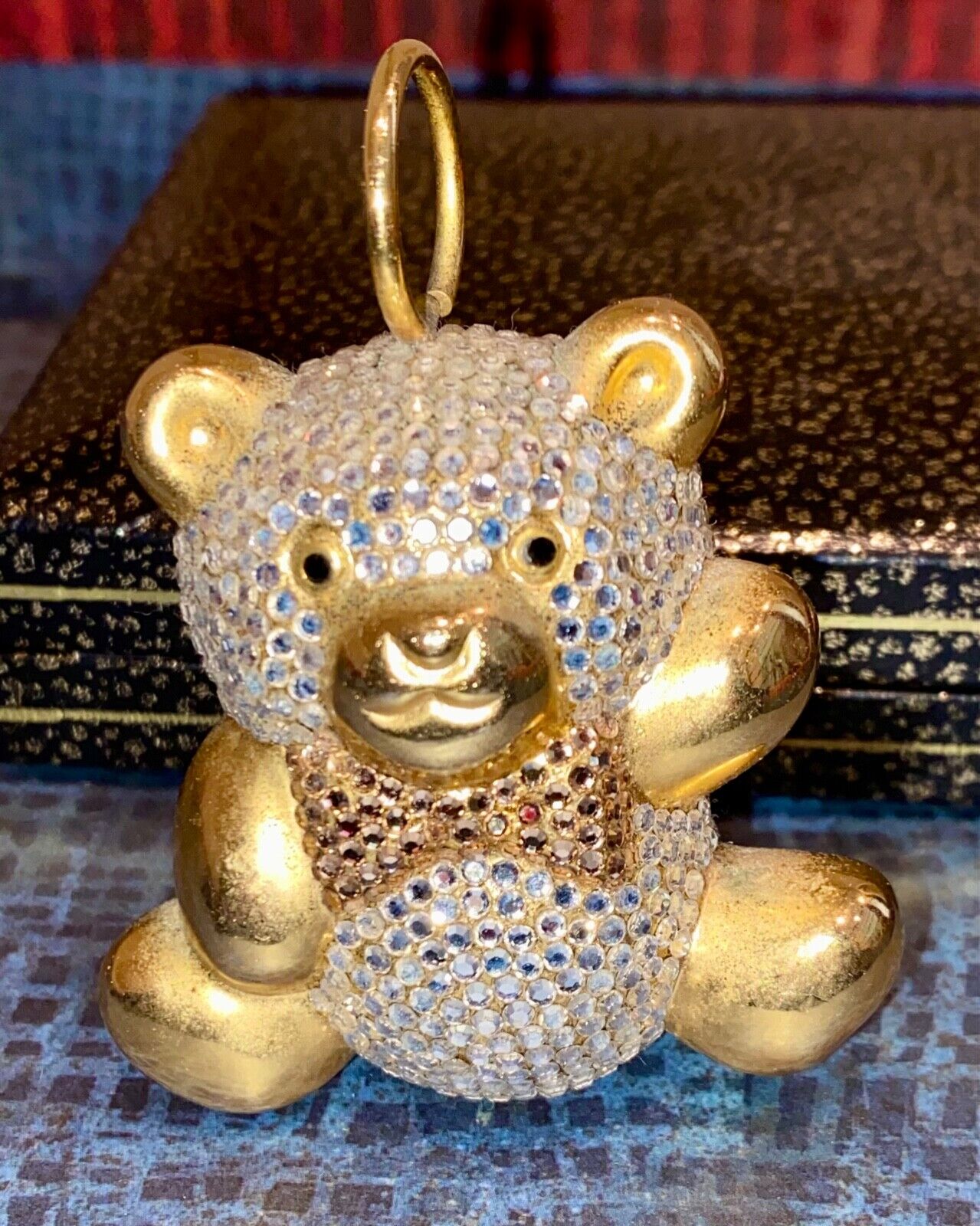 Judith Leiber Teddy Bear Baby Rattle