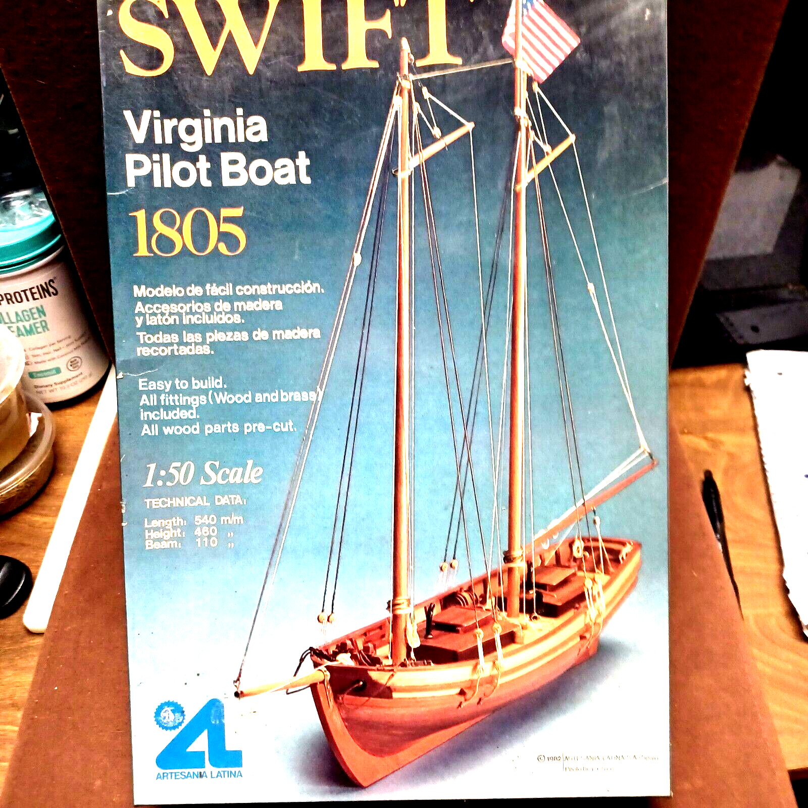 SWIFT BOAT Sailboat VIRGINIA PILOT MODEL  1/50 WOOD 1982 KIT Artesania LATINA