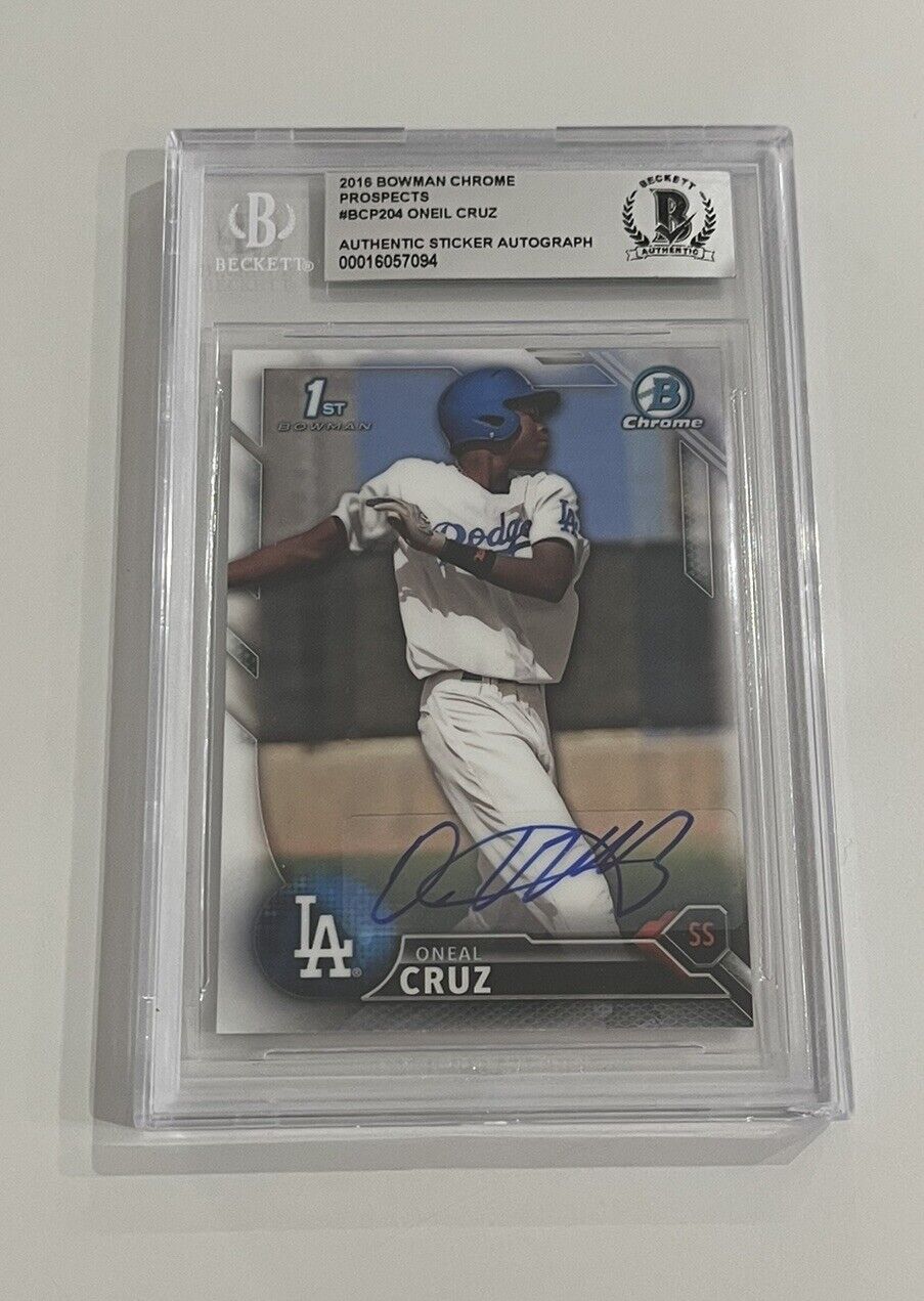 2016 BOWMAN CHROME PROSPECT 1st CARD ROOKIE RC ONEAL CROSS AUTO BGS DOGS