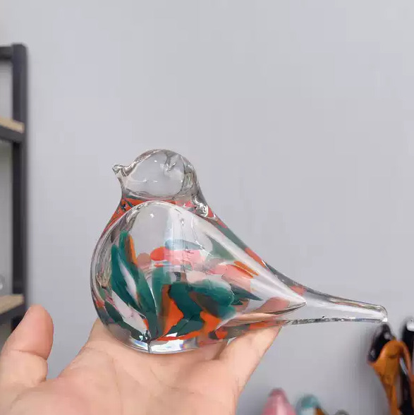 Handmade Glass Bird Ornaments Desktop Decoration Paperweight