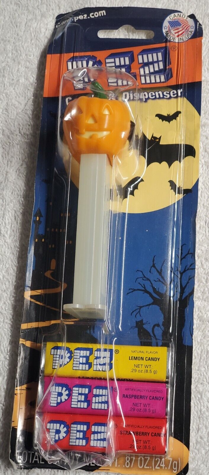 2010 Halloween Pez Dispenser Pumpkin Mascot Limited Edition NOS NIP Glow In Dark