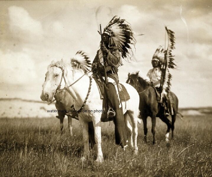  Sioux Chiefs Native Americans on Horseback , Indians, Old West 8