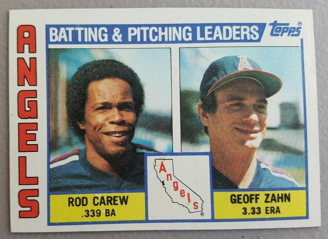 Rod Carew HOF Geoff Zahn 1984 Topps #276 Baseball Card