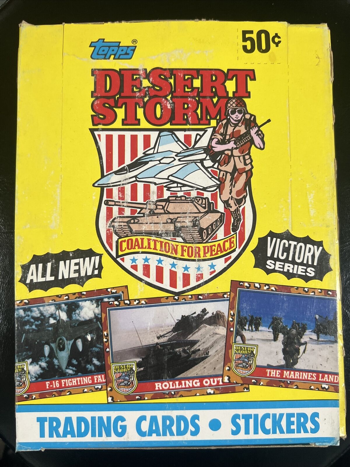 1991 Topps Desert Storm Victory Series Box with 36 Sealed Packs