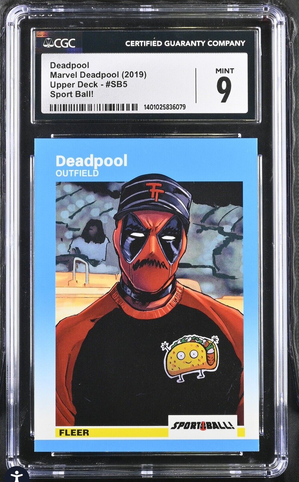 2019 Marvel Deadpool Sport Ball 1987 Fleer Barry Bonds #SB5 Mint9 Pop 1 UD