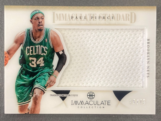 PAUL PIERCE 2012-13 IMMACULATE COLLECTION IMMACULATE STANDARD JERSEY /75