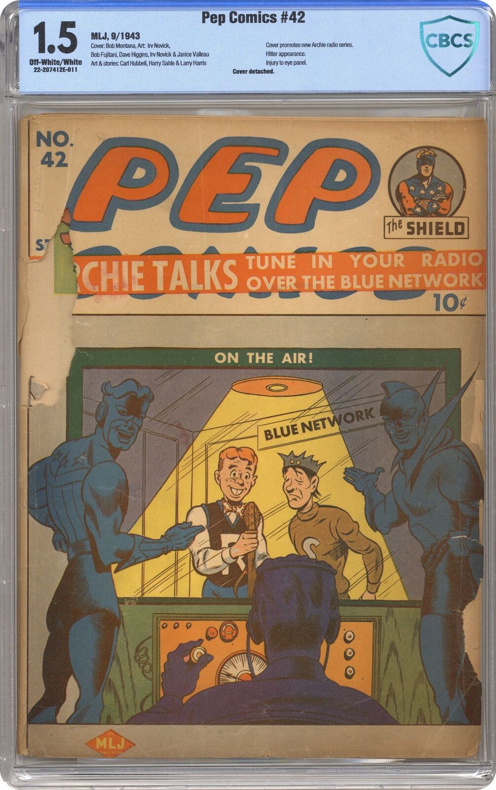 Pep Comics #42 CBCS 1.5 1943 22-207412E-011