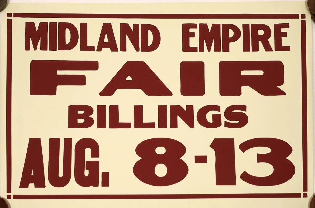 Lg. Vintage Poster - Midland Empire Fair Billings Aug 8-13 (1949) on HD Canvass 
