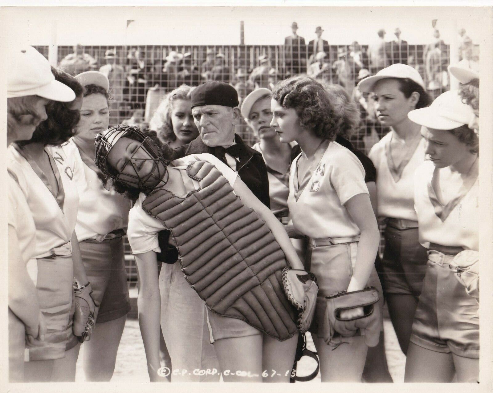 Rita Hayworth + Julie Bishop PORTRAIT GIRLS CAN PLAY 1937 ORIG VINTAGE PHOTO 396