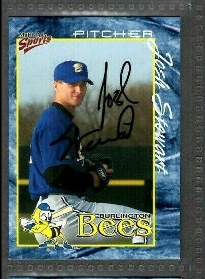 2000 Multi-Ad #12 Josh Stewart Burlington Bees Baseball signed autograph (B36)