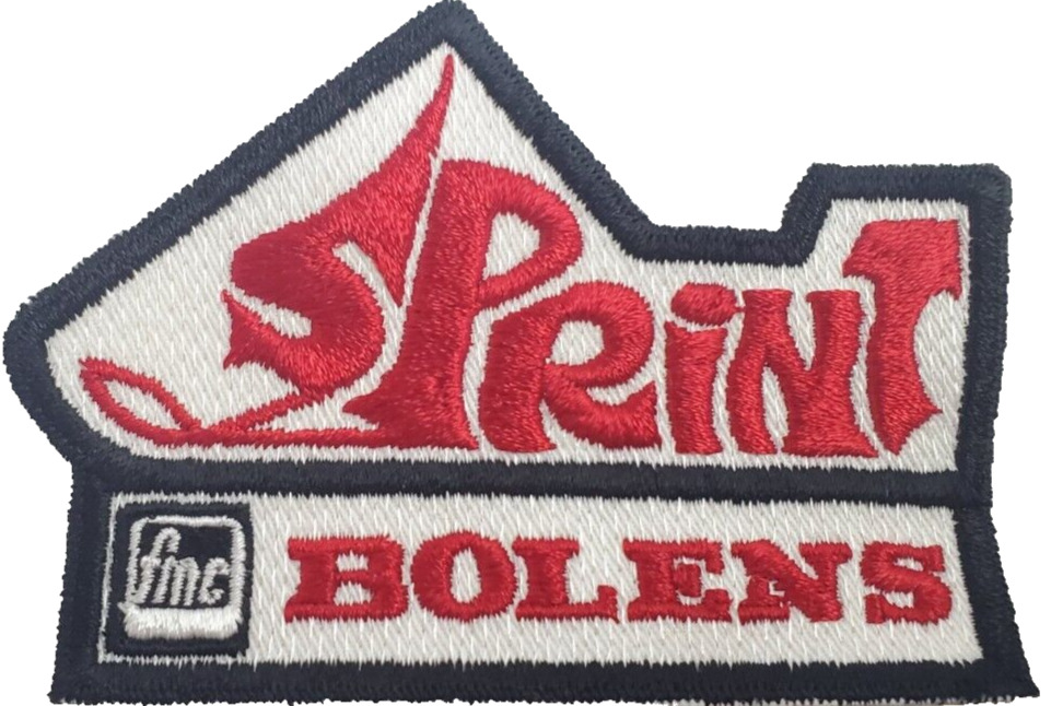 VINTAGE PATCHES Snowmobile SPRINT BOLENS FMC Advertising Patch 4.5 x 3 NOS