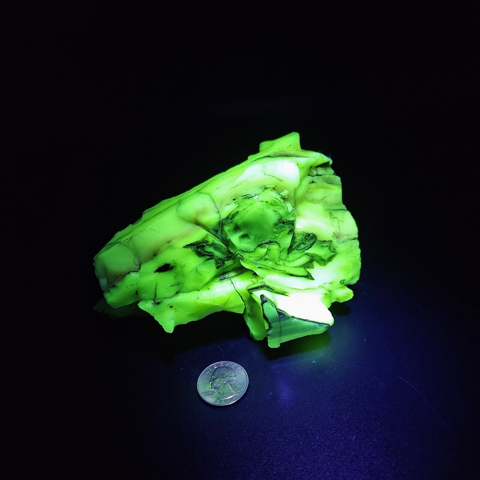 Multicolor Glowing Swirl Slag Uranium Glass Cullet, Custard, Black, Pink 1.15 Lb