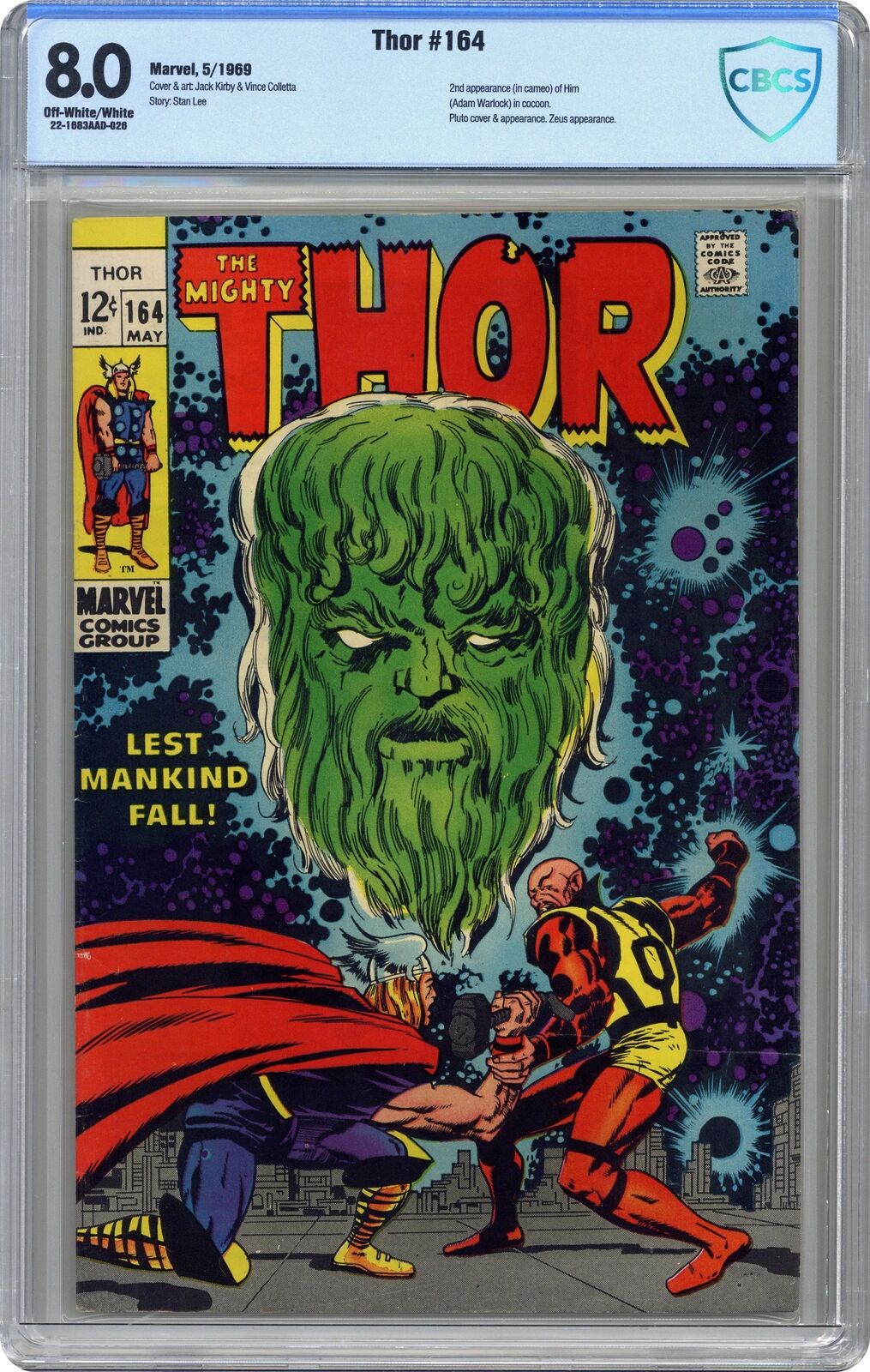 Thor #164 CBCS 8.0 1969 22-1683AAD-026