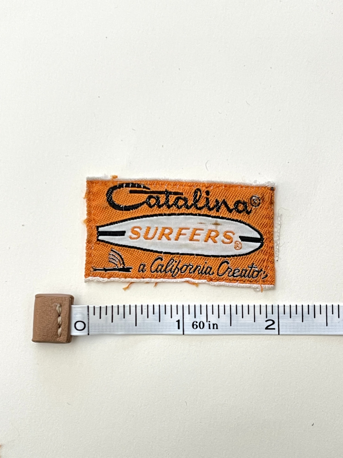 Aloha Vintage surf brand label Catalina Surfers orange label rare