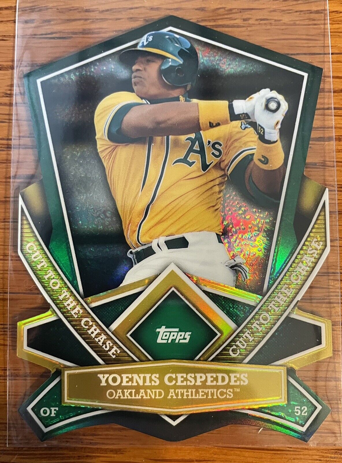 2013 Topps YOENIS CESPEDES Cut To The Chase Die Cut Chrome Refractor CTC-39 A’s