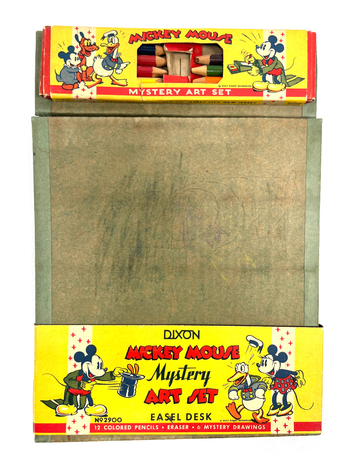 MEGA RARE 1934 Dixon Walt Disney Mickey Mouse Mystery Art Set TOY