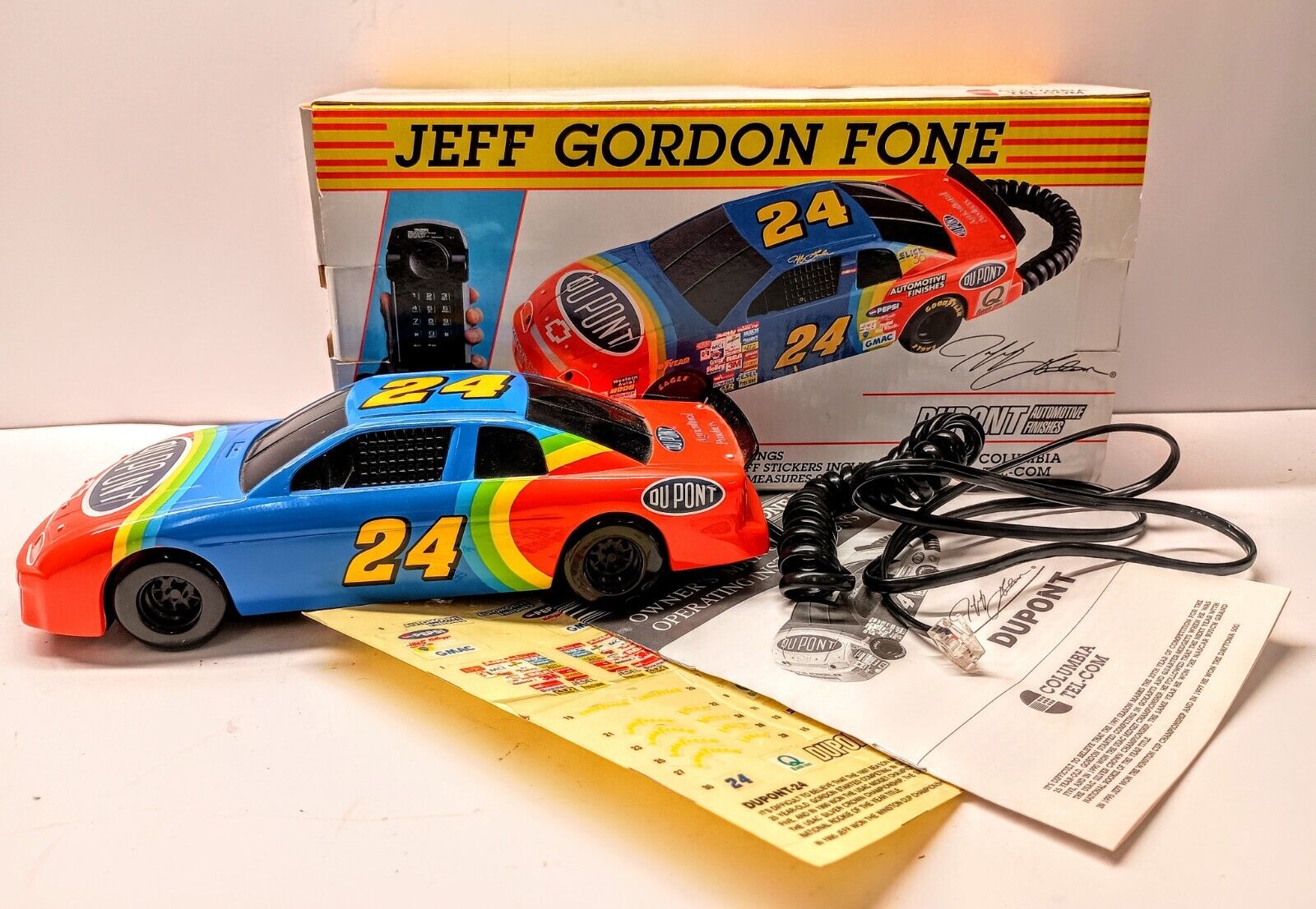 Jeff Gordon #24 Nascar Phone Fone 1990's Vintage Landline Racing DuPont 