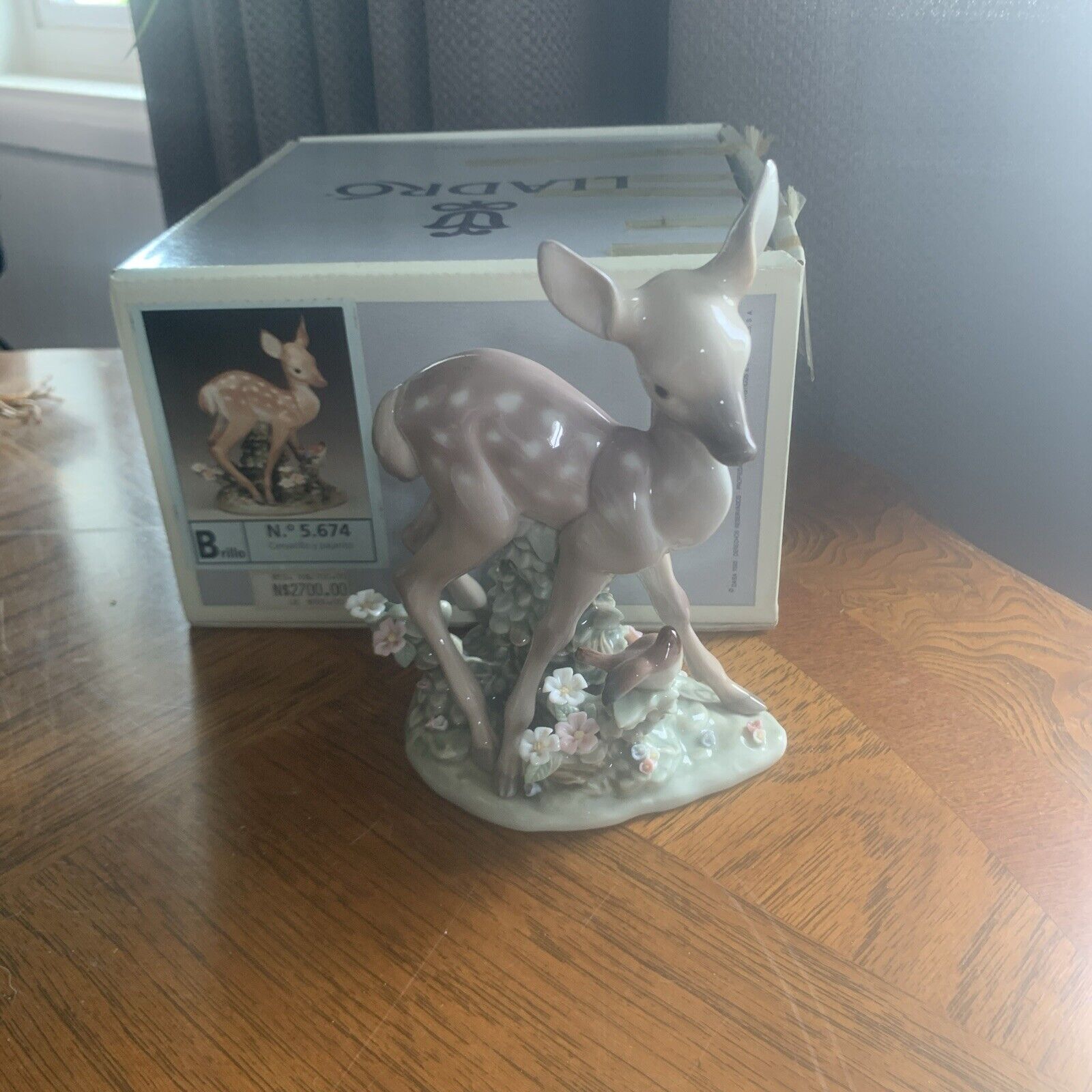 Lladro RARE Faun Lying Down W/Butterfly #5673 With Original Box