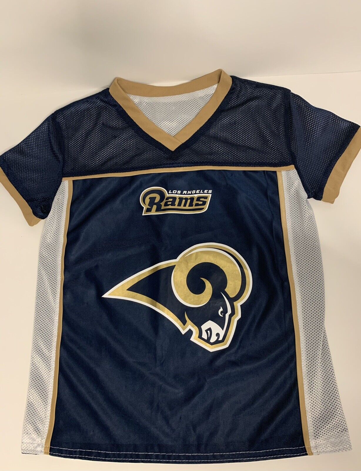 Rams Jersey Youth Medium/Large Navy&White Reversible NFL Flag Football Play 60