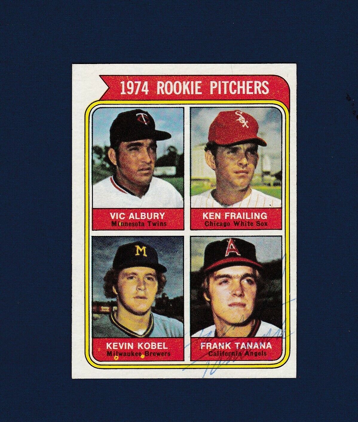Frank Tanana signed California Angels 1974 Topps rookie baseball card