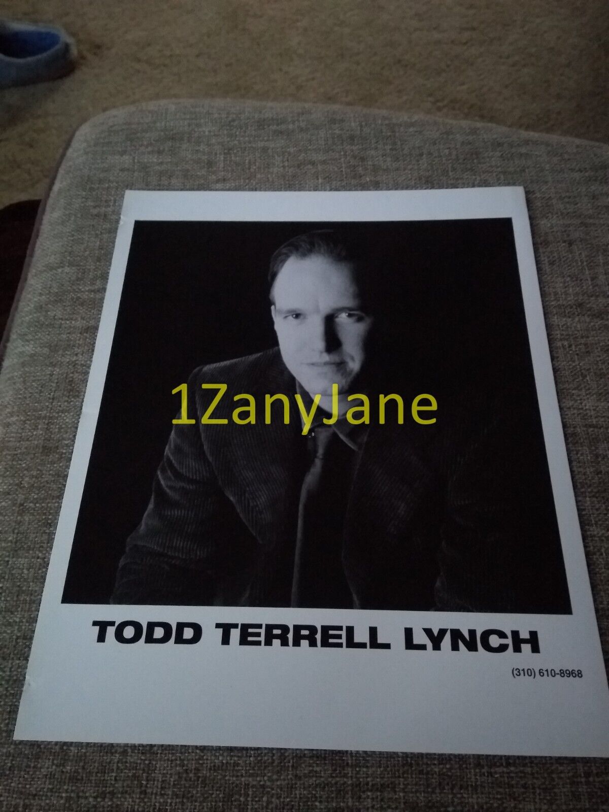 P685 Band 8x10 Press Photo PROMO MEDIA TODD TERRELL LYNCH B & W 1 MAN