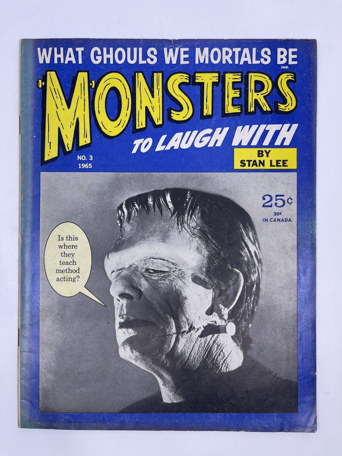 MONSTERS TO LAUGH WITH BY STAN LEE #3 Very Good 1964 Vintage Monster Parody