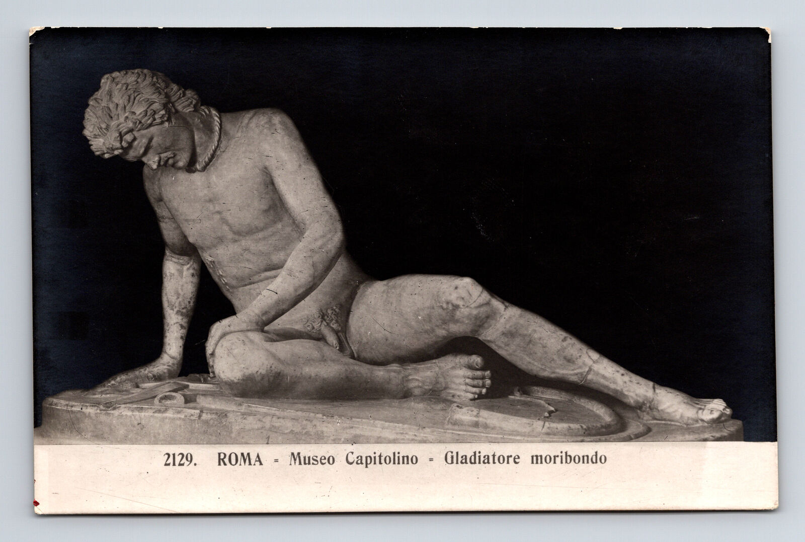 RPPC The Dying Gladiator Scupture Capitoline Museum Rome Italy Postcard