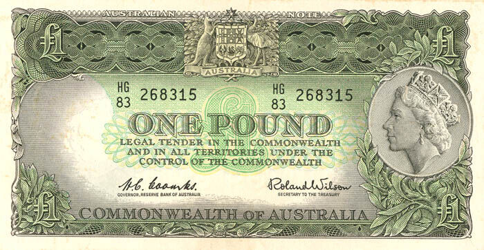 Australia - 1 Pound - P-34a - 1961-1965 dated Foreign Paper Money - Paper Money 