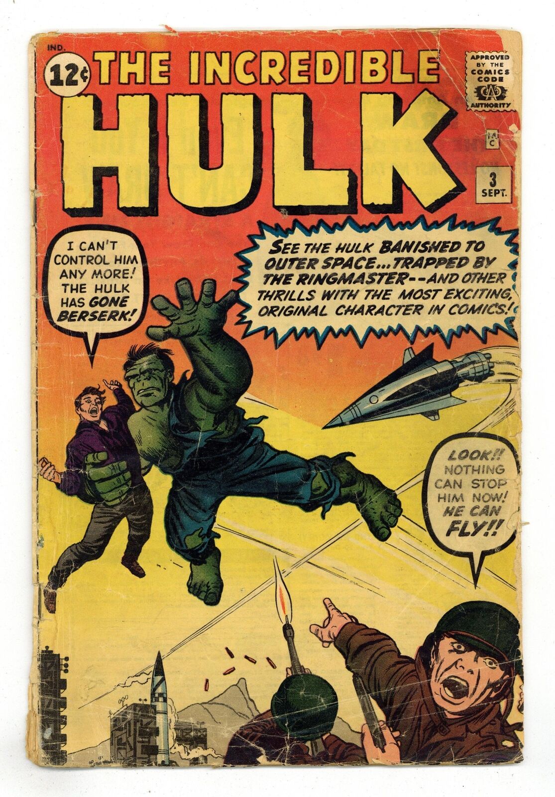Incredible Hulk #3 FR 1.0 1962