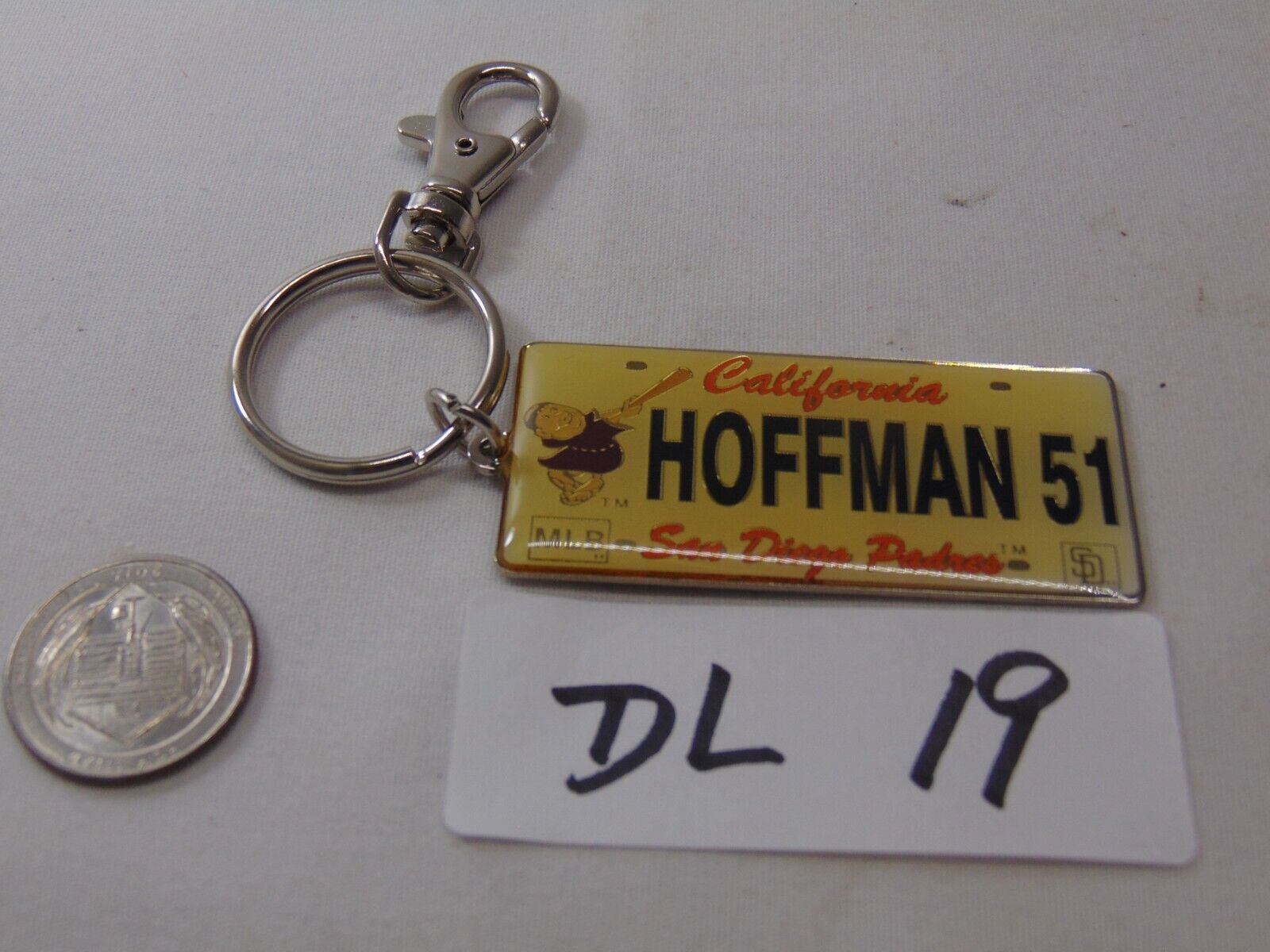 Vintage NOS Key Chain Peter David San Diego Padres Trevor Hoffman 51 License