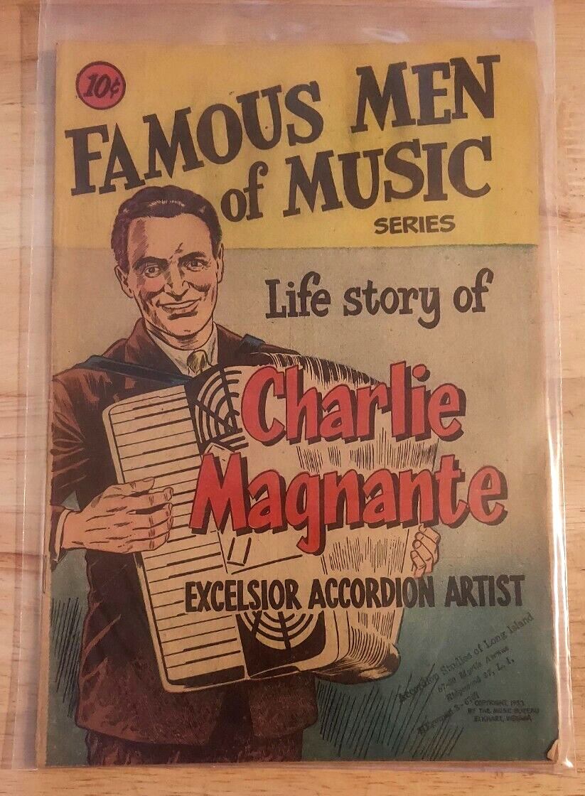 Charlie Magnante Famous Men of Music 1953 Comic Excelsior Accordion Artist