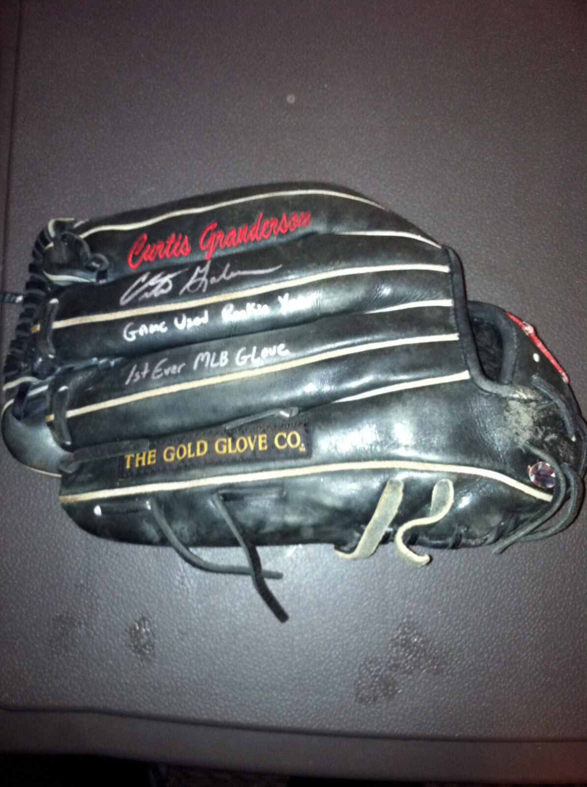 Curtis Granderson First Ever MLB Autographed Rookie Rawlings Glove w/ COA
