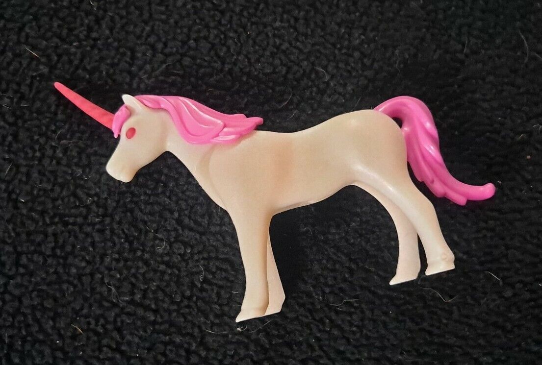 Playmobil Pink & White Unicorn Figure Mythical Creature Horse Posable