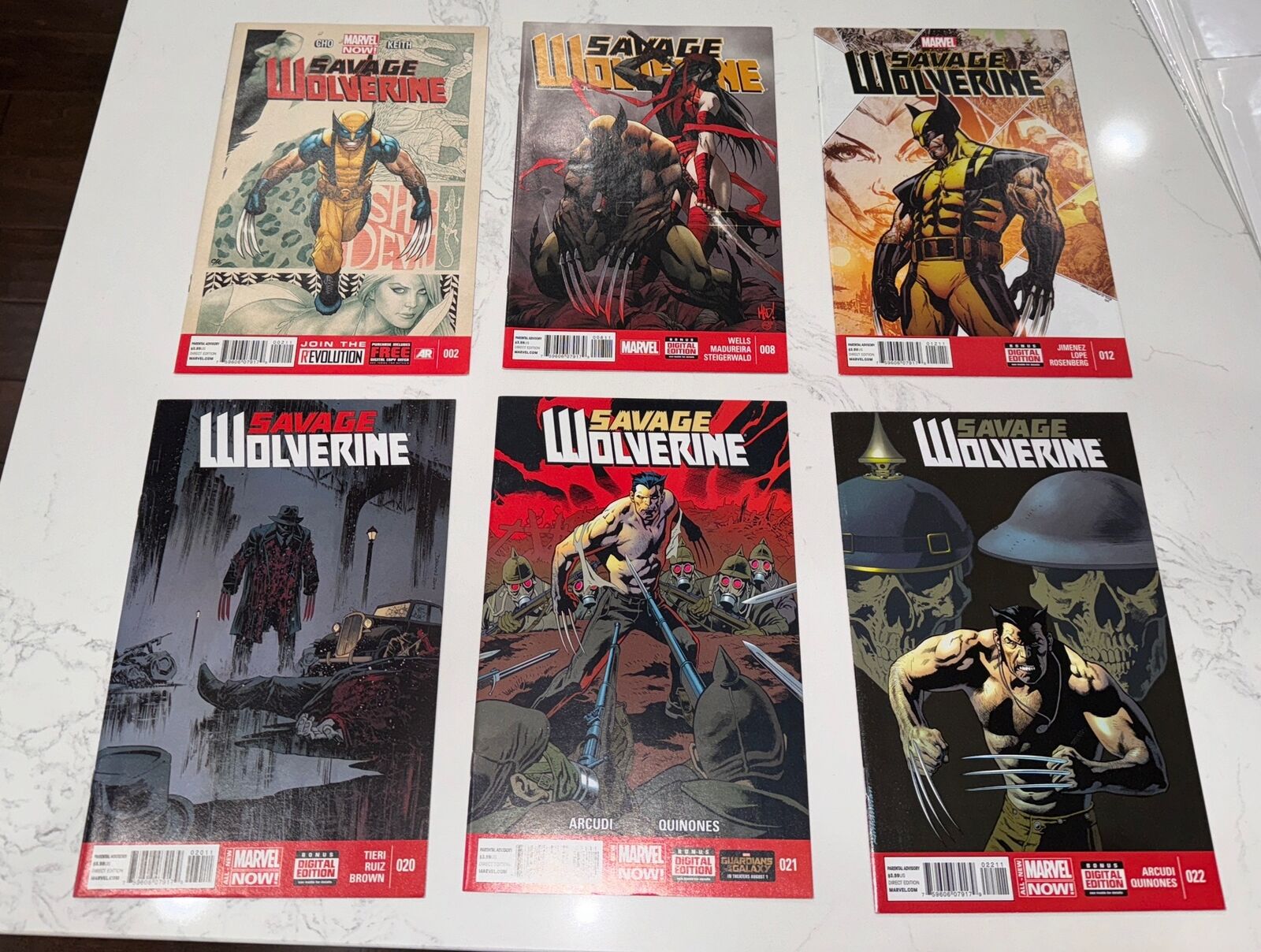 Savage Wolverine lot 2 , 8 , 12 , 20, 21 , 22, Frank Cho 2013 Elektra Marvel Lot