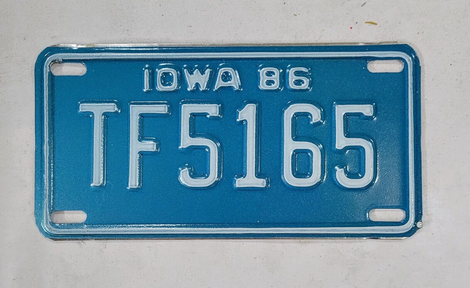 IOWA Motorcycle License Plate TF5165 ~🔥FREE SHIPPING🔥MINT ~ 1986