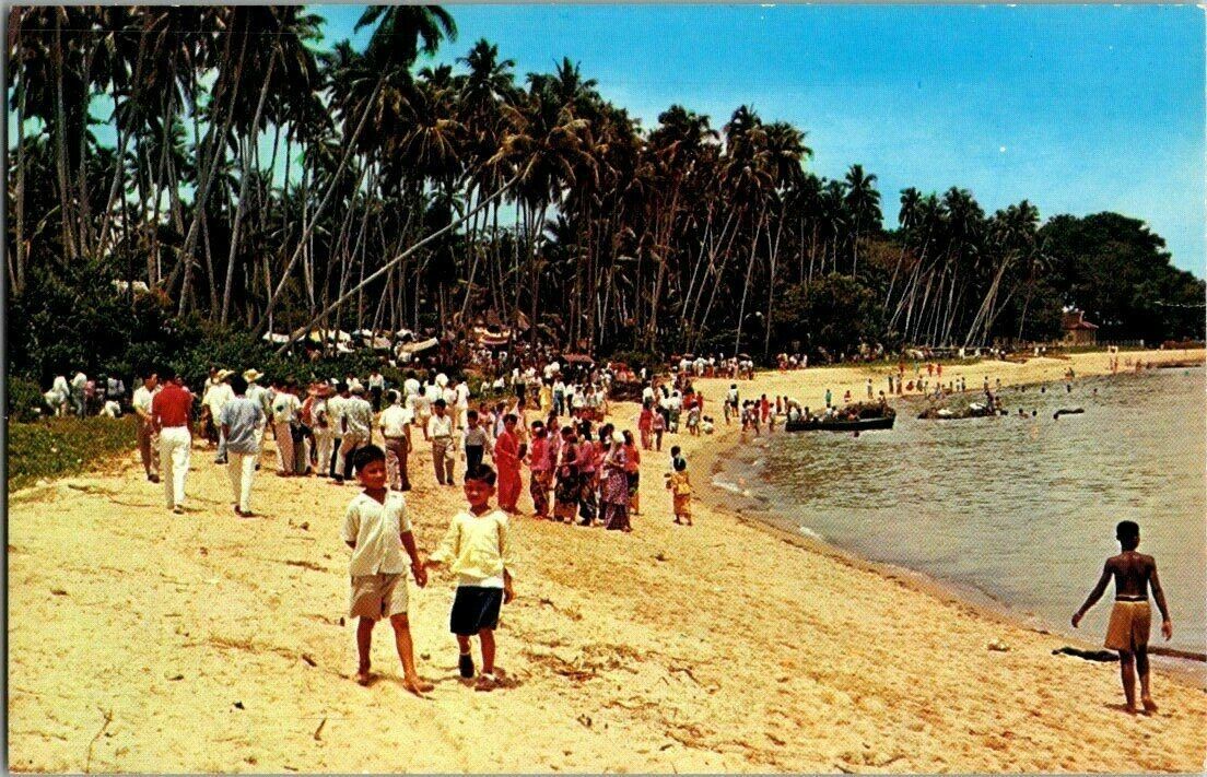 1960\'S. SEASIDE, MALACCA. MALAY. TANJONG KLING SEASIDE. POSTCARD SL17