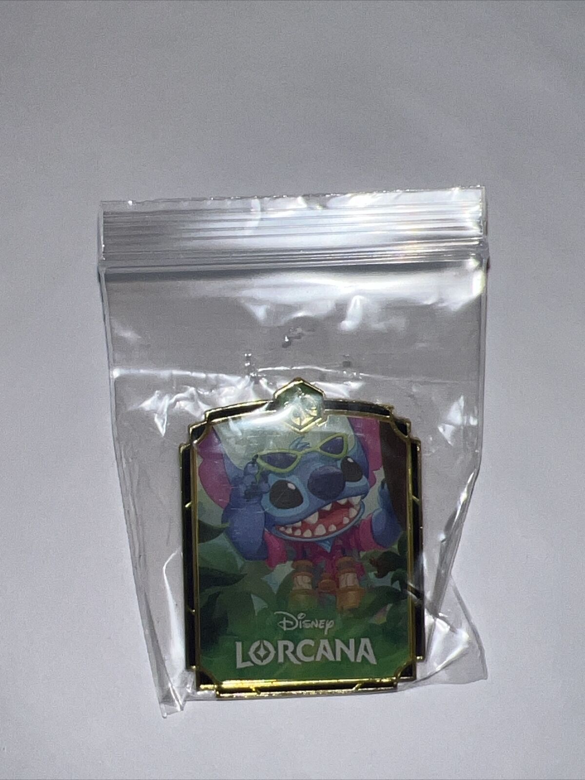 Disney Lorcana Into the Inklands Stitch League Promo Pin Still In Bag