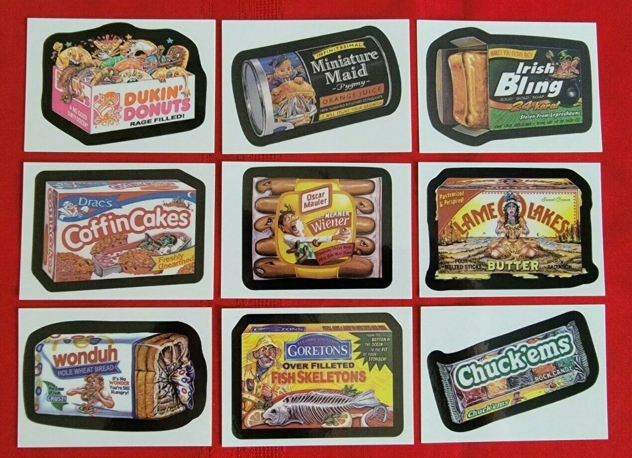 2007 WACKY PACKAGES PHILLY NON-SPORTS RARE GLOSSY SET OF 9   NM/MT
