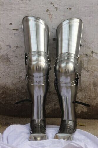 18 gauge Steel Medieval Knight Gothic Leg Set Pair Of Leg Armor greaves Gifts