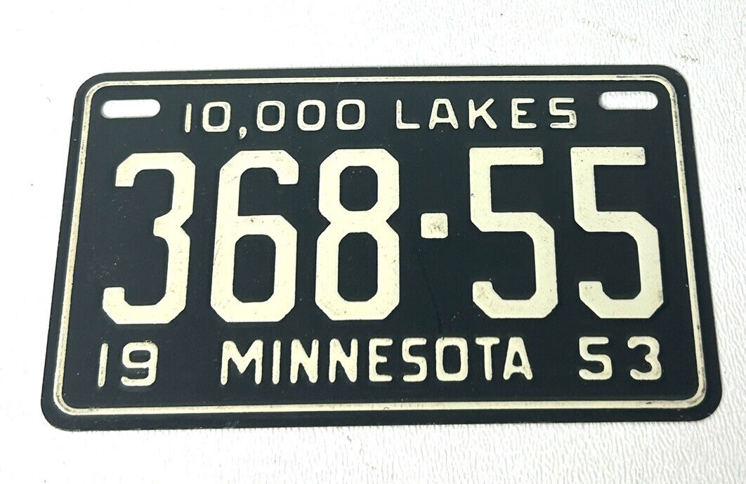 Vintage 1953 Minnesota State Wheaties Cereal Box  License Plate