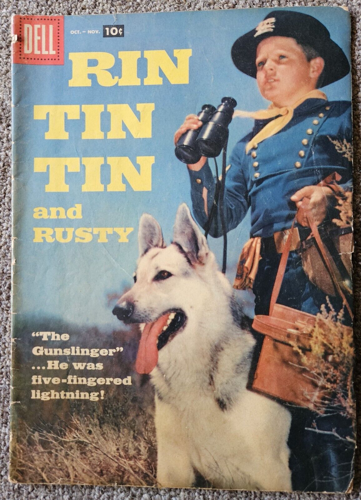 Dell Comic Rin Tin Tin & Rusty 1957 #21 Silver Age Photo Cover Good Condition