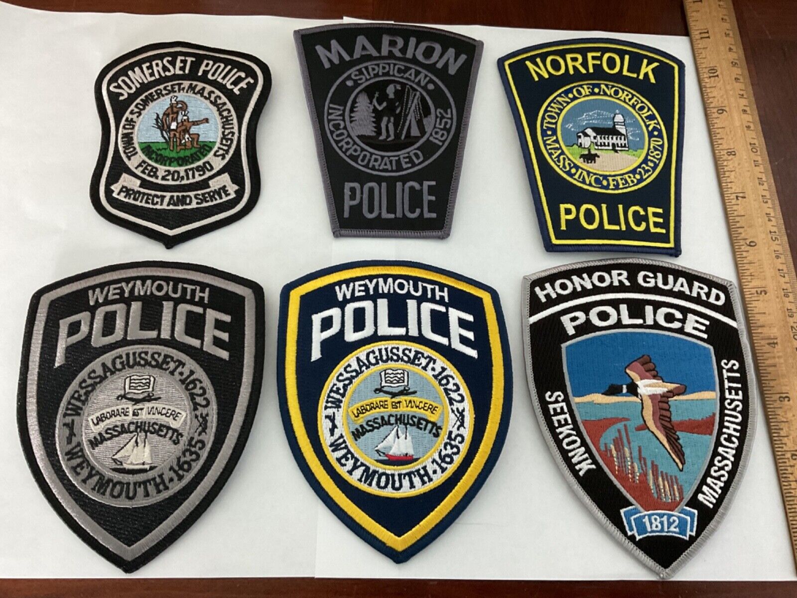 Police Law Enforcement patches All different 6 piece set. All new.Full size