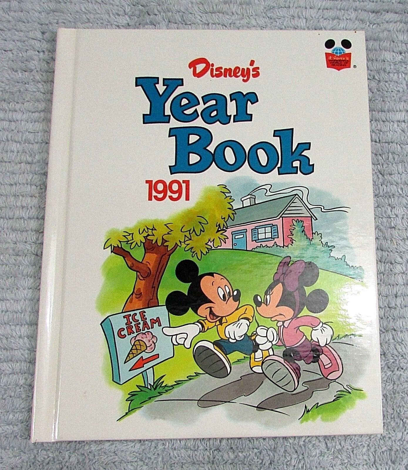 Disney\'s 1991 Year Book Vintage Hardcover Children\'s Grolier Enterprises FREE SH