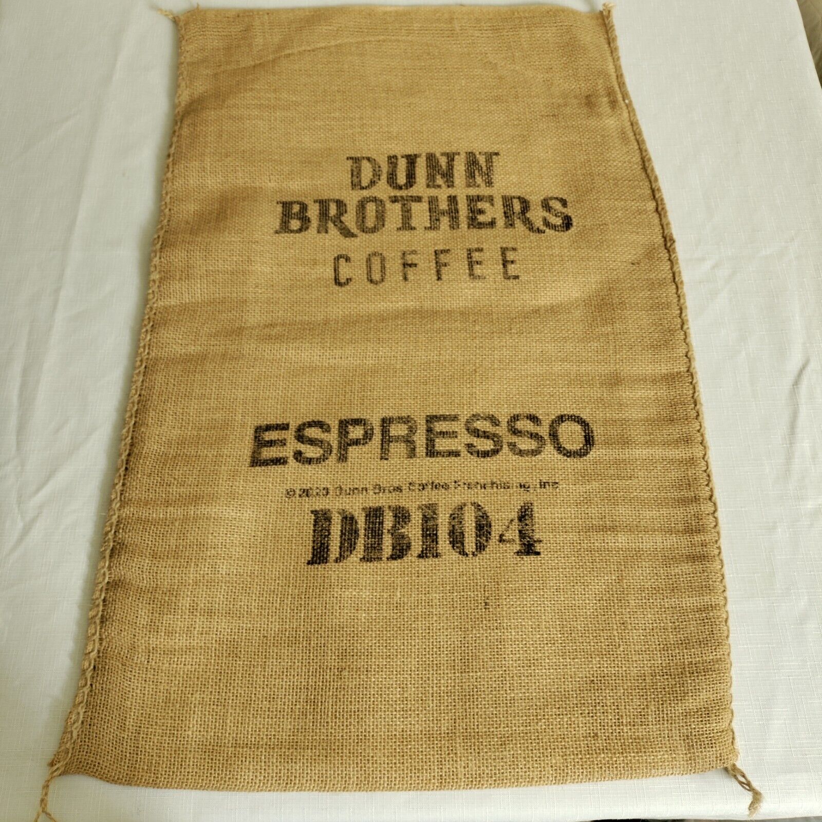 Dunn Brothers Espresso Coffee Bean Burlap Bag Approximately 29.5”x 18” 