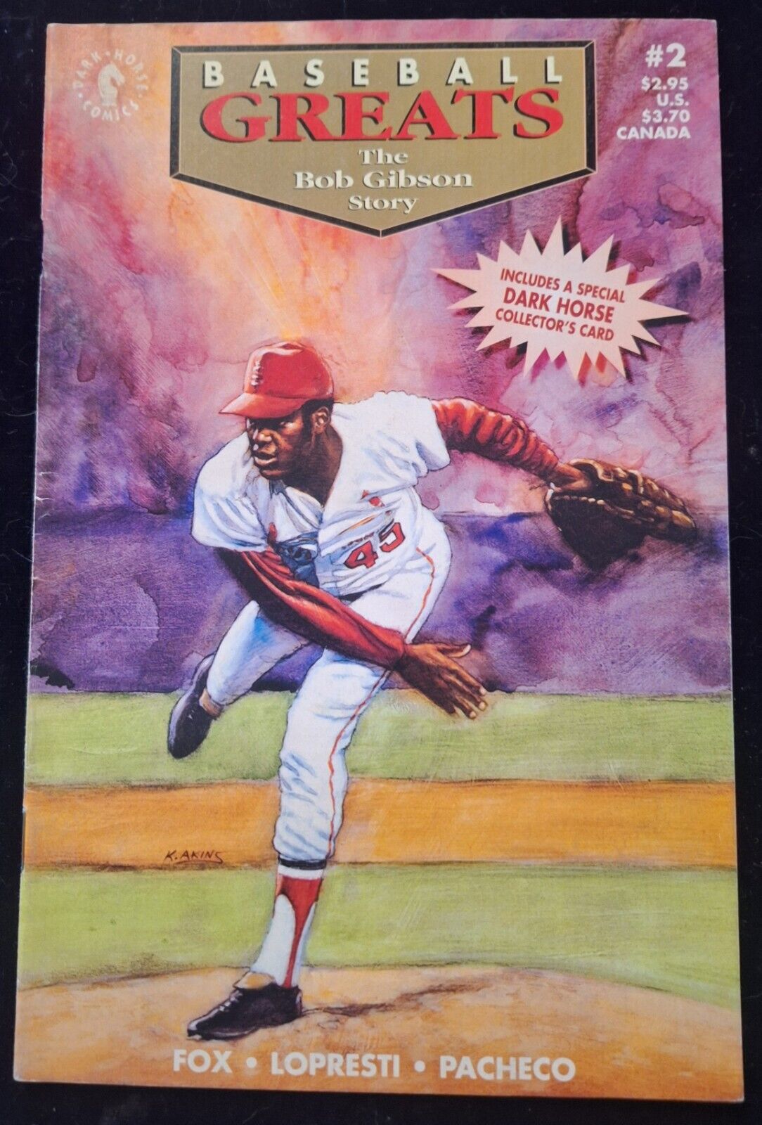 Baseball Greats: THE BOB GIBSON STORY Dark Horse Comics #2 March 1993