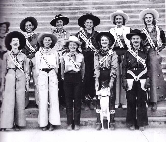 1930 Oklahoma --rodeo-queen-cowgirls vintage 8 x 10  photo